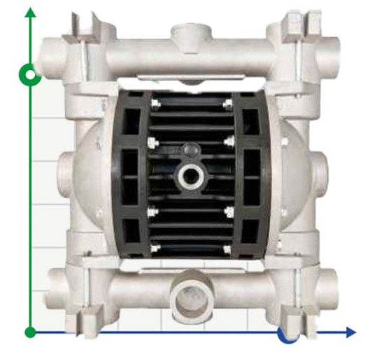 The pneumatic diaphragm pumps BOXER 150 ALU IB150-ALHTTRV--