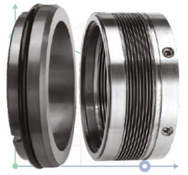 Dichtung mit Metallbalg R-MFL85N 100, CAR/SIC, VITON, 316, G9