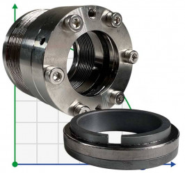 High temperature mechanical seal for pump Sulzer A R-650 35, SIC/SIC, GRAPHITE, AM350/316