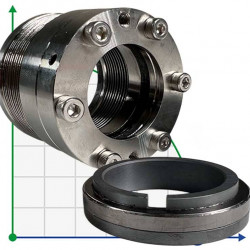 Высокотемпературное механическое уплотнение насоса Sulzer A R-650 35, SIC/SIC, GRAPHITE, AM350/316