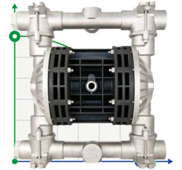 The pneumatic diaphragm pumps BOXER 251 ALU B250-AL-HTAIV