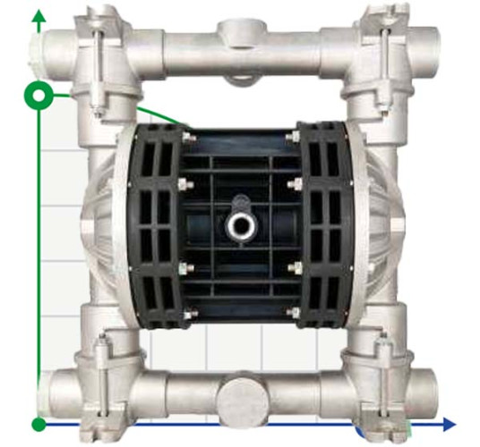 Пневматичний мембранний насос BOXER 251 ALU B250-AL-HTAIV