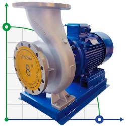 BGWH 200-250 (200/20), 18,5kW, 1480 - bomba horizontal de acero inoxidable