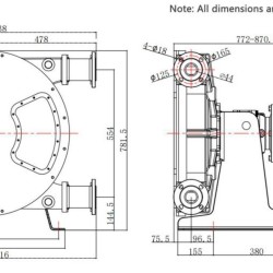 Індустріальний шланговий насос JXHIN-50-CI+SS-EPDM-P, 7.18 м3/год, 4 кВт, 16 бар, 380В