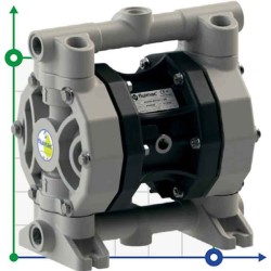 Pompe pneumatique à membrane PHOENIX P55 PP NBR, 55 l/min pour coagulant