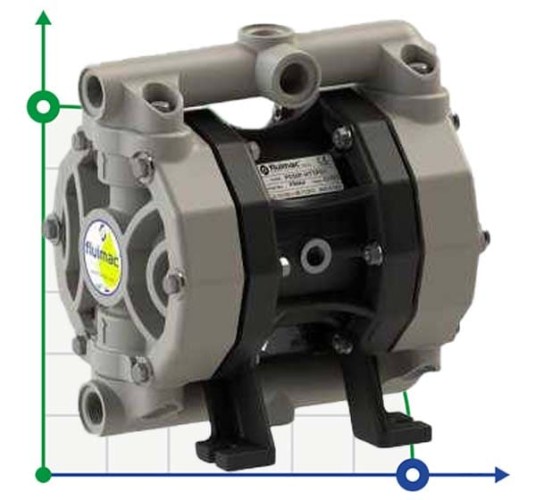 Pneumatyczna pompa membranowa PHOENIX P55 PP NBR, 55 l/hv do koagulantu