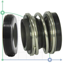 Sello mecánico R-MG1S20 20, CAR/SIC, VITON, 304, G50