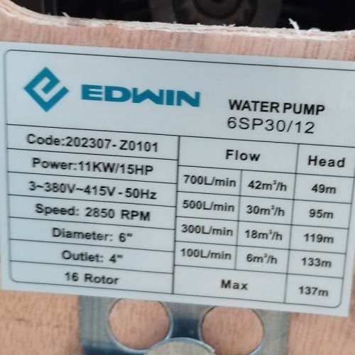 Глубинный насос 6SP30/12, Outlet: 4 дюйма, 11kW, 380V