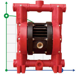 RUBY 020P-P-TPT-F Pneumatische Membranpumpe