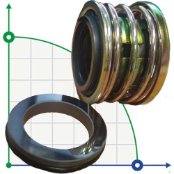 Sello del eje del compresor R-J580 7/8, C, CAR/SIC, HNBR, A3/65Mn