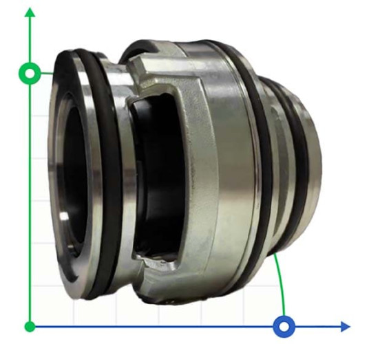 Bomba de cartucho con sello mecánico Grundfos R-706SE 43, SIC/SIC, VITON, 304