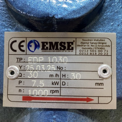 Bomba de engranajes para aceite de girasol sin refinar EMSE EDP 1030, DN80, 30 m3/h, 3 bar, 7,5 kW, 380V, 1000 rpm