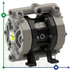 Pompe pneumatique à membrane PHOENIX P55 PP SANTOPRENE+PTFE, 55 l/min pour coagulant