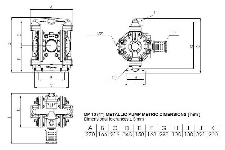 DPX 10 AL/SN - AL/N - AL/B - Pneumatic Membrane Pump