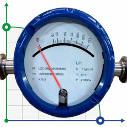 DN25 Caudalímetro rotámetro acero inoxidable KLZZ PN1 (C2H5OH 40%), 100-1000 l/h Clamp