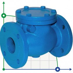 Зворотний фланцевий клапан з чавунним корпусом 19ч16бр DN150 PN16, ГОСТ