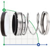 Mechanical seal R-21 38, CAR/SIC, EPDM, 304