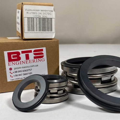 Торцевое механическое уплотнение R-2100S 40, CAR/SIC, VITON, 304