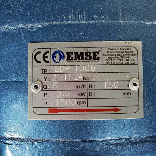 Zahnradpumpe für Glukose, Schokolade EMSE EDP 1006, 1 1/2 Zoll 6 m3/h, ohne Motor