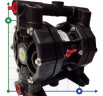 Pneumatic Diaphragm Pump for coagulant PHOENIX P55 PVDF SANTOPRENE+PTFE, 55 l/min