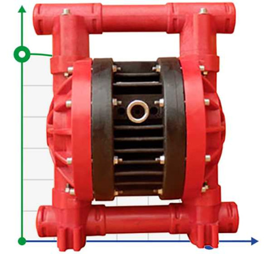RUBY 025P-P-TPT-F насос пневматический мембранный