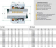 Sello mecánico R-104A 14, CAR/CER, EPDM, 304