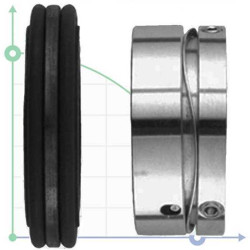 Торцевое уплотнение Inoxpa R-W011 30, SS/CAR, EPDM, 304