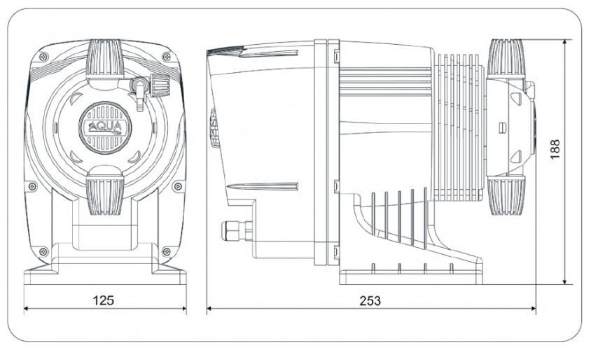 Active oxygen dosing pump PDE HC200+ PH-RX M70 240V PVDF-CE-DT, 1.8-14 l/h, 20-1 bar