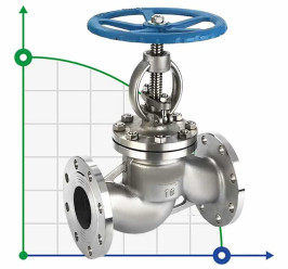PN16 DN20 Zawór kołnierzowy ze stali nierdzewnej AISI 304, Seal AISI 304