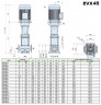 Многоступенчатый насос для систем отопления EVX 45/13-2a, 45 кВт, 65 м3/ч, 310м, 380V/T, AISI 304 (EBARA EVM)