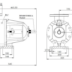 Шестеренчатый насос из нержавеющей стали Kupar KIPK 2 1/2 дюйма-C, AISI 316, 5-25 м3/ч