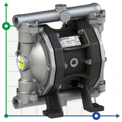 Pompe pneumatique à membrane PHOENIX P55 ALU SANTOPRENE, 55 l/min pour adhésifs
