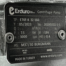 Pompe centrifuge pour huiles caloporteuses jusqu'à 350°C BTKF-K 32-160, imp 184mm, 3000