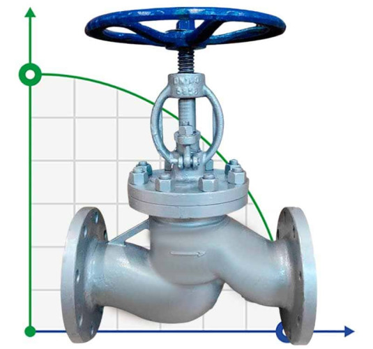 PN16 DN80 Carbon steel flanged valve, Seal AISI 304
