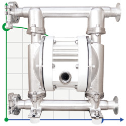 RUBY FDA 015S-W-EST-T насос пневматический мембранный