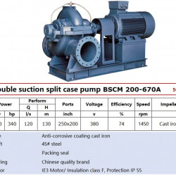 BSCM 200-670A, 250 kW, 1500 - unité de pompe à double entrée