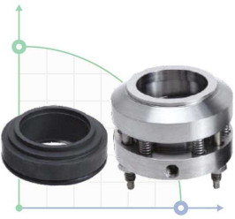 Wellendichtring R-HG204 50, SIC/CAR, VITON, 316
