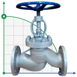 PN16 DN65 Фланцевий вентиль з вуглецевої сталі, Seal AISI 304