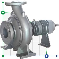 Pompe centrifuge pour huiles jusqu'à 350C EMSE EKY 125-200, 55 kW, 2900, sans moteur