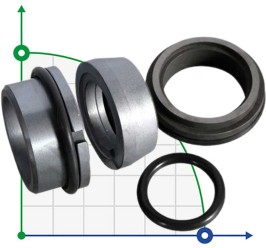 Gleitringdichtung für Pumpe Grundfos Sarlin R-706SO 25, SIC/SIC/SIC/SIC, VITON analog AESSEAL S0SU/S0SSU