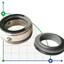 Sello mecánico R-W01 70, SS/SIC, NBR, 304