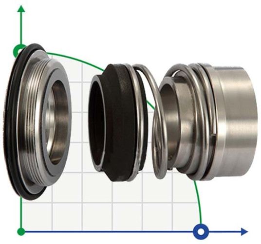 Механічне торцеве ущільнення Alfa Laval R-AL.LKHf 32, SIC/SIC, VITON, 316