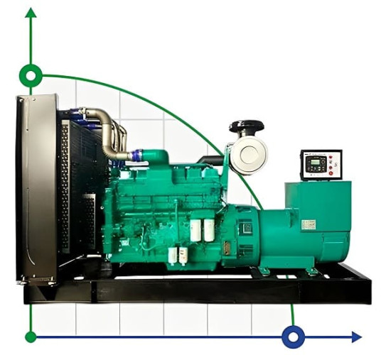Industrial diesel generator XHYC-450GF with ATS, engine Cummins 500kVA, 450kW, 380V/50HZ open type
