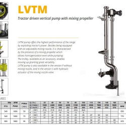 Veneroni LVTM 15/900, 5m, 576 m3/h вертикальный насос от ВОМ с смесительным винтом