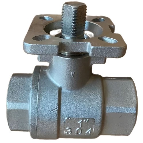 PN16 DN15 Válvula de bola roscada AISI 304, asiento PTFE con actuador neumático de doble efecto, distribución neumática. 5/2, bobina de 24 V, LS10