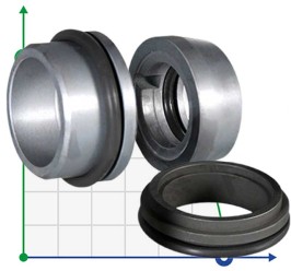 Gleitringdichtung für Pumpe Grundfos Sarlin R-706SSO 16, SIC/SIC/SIC/SIC, VITON