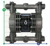 The pneumatic diaphragm pumps BOXER 251 PVDF IB251FCMTTFT--