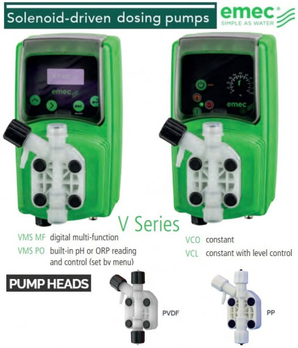 Solenoid dosing pump EMEC V CO 1-16 l/h, 20-1 bar