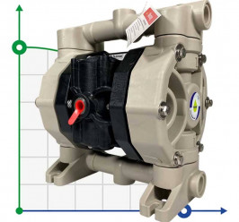 Pneumatyczna pompa membranowa PHOENIX P60 PP HYTREL+PTFE, 65 l/min do kwasu octowego