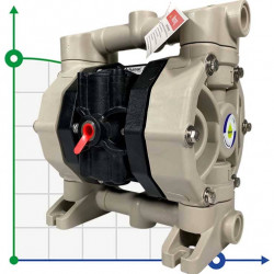 Bomba neumática de membrana PHOENIX P60 PP HYTREL+PTFE, 65 l/min para ácido acético
